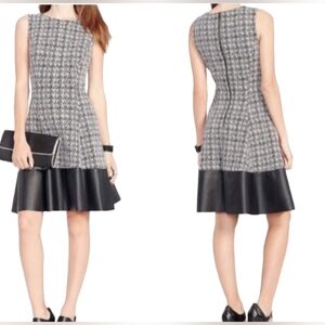 Ralph Lauren Sleeveless Black and White Tweed A-line Dress 8P NWOT